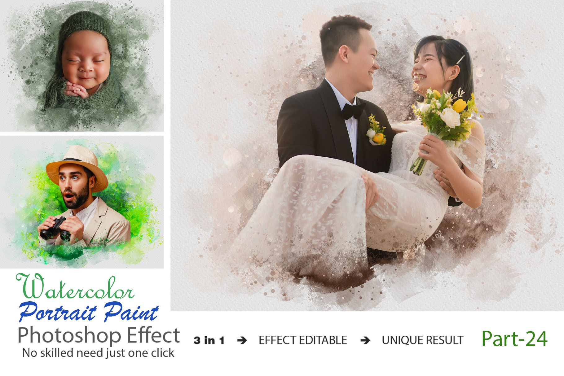 Modern photo effect for photoshopcover image.