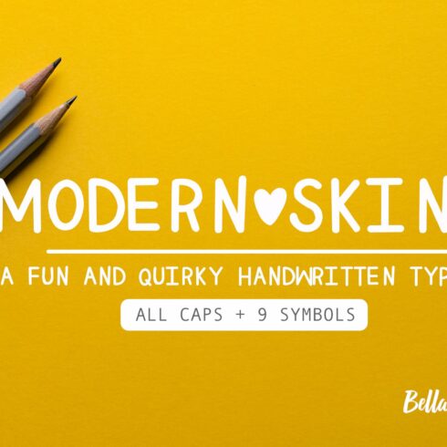 Modern Skinny Handdrawn display font cover image.