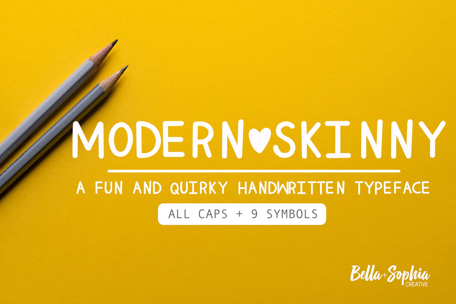 Modern Skinny Handdrawn display font cover image.