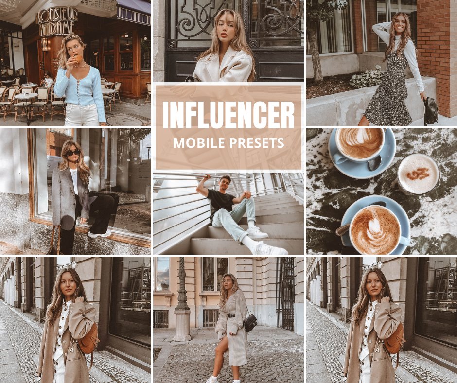 Influencer Mobile Lightroom Presetscover image.