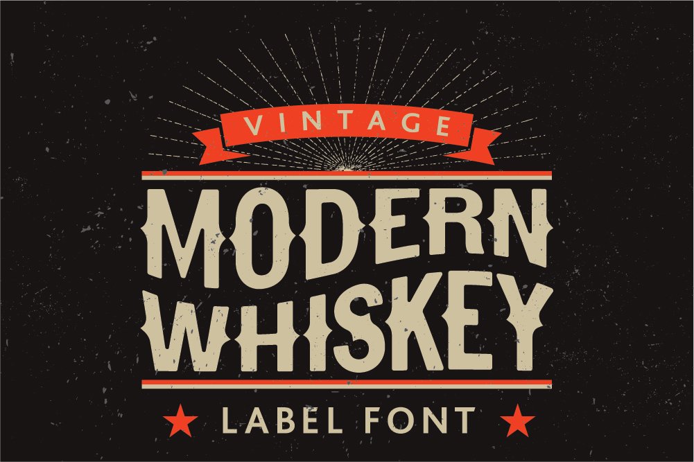 Modern Whiskey label font cover image.