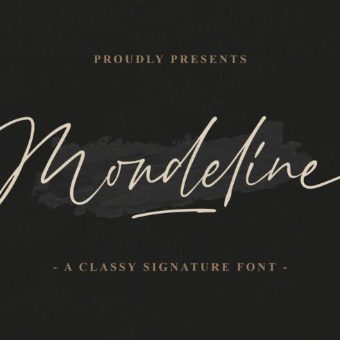 Mondeline - a Clean Signature Font cover image.