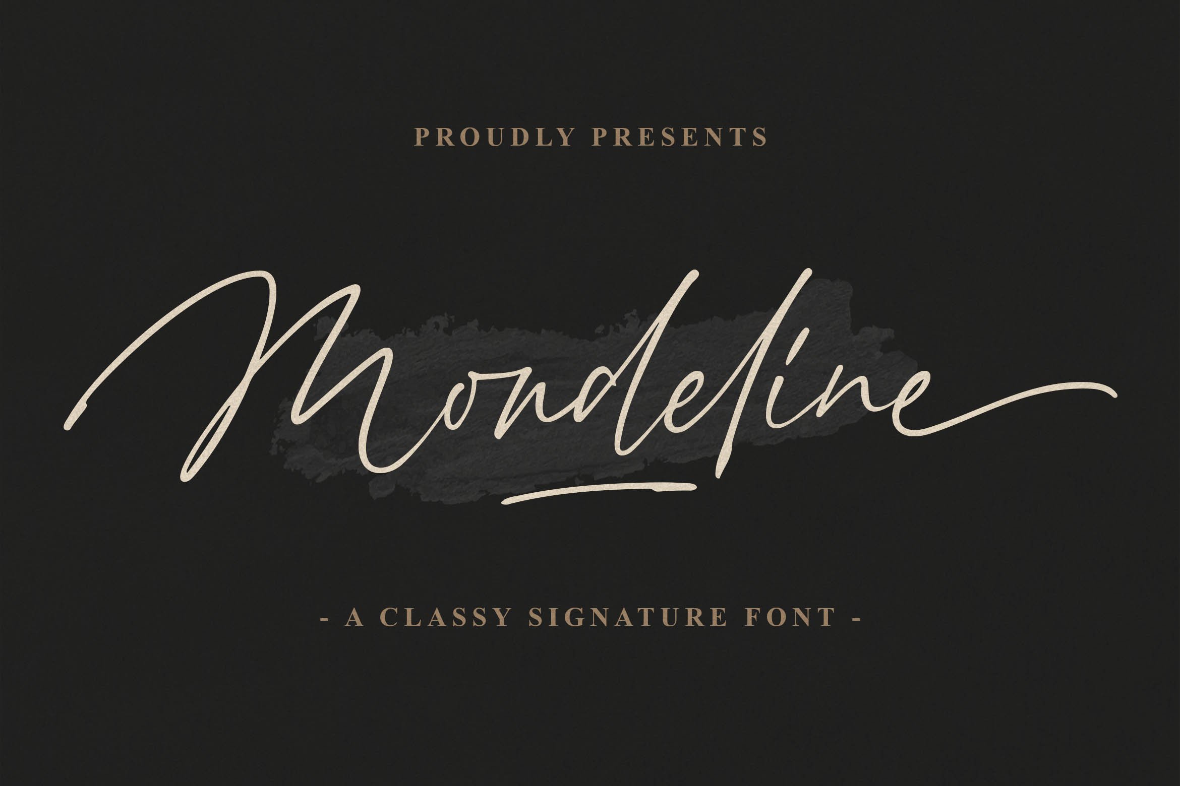 Mondeline - a Clean Signature Font cover image.