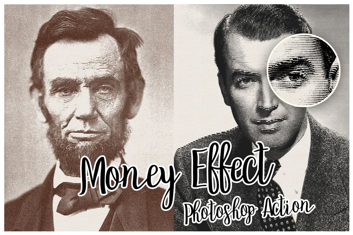 Money Engraving Photoshop Actioncover image.