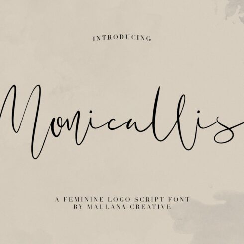 Monicallisa Feminine Logo Script cover image.