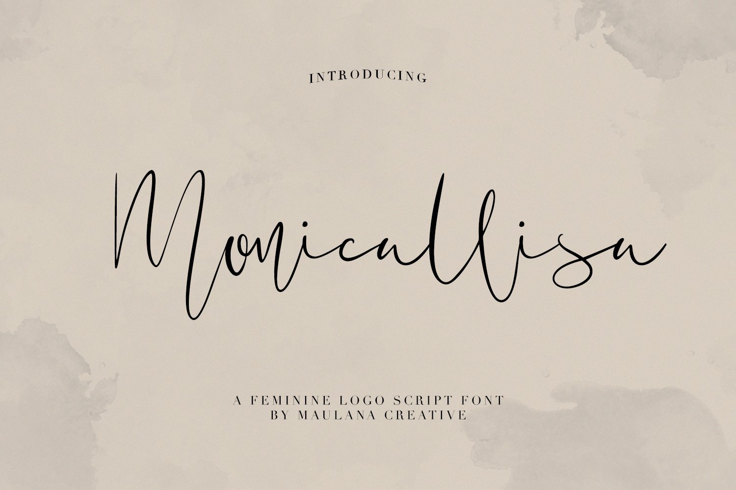 Monicallisa Feminine Logo Script cover image.