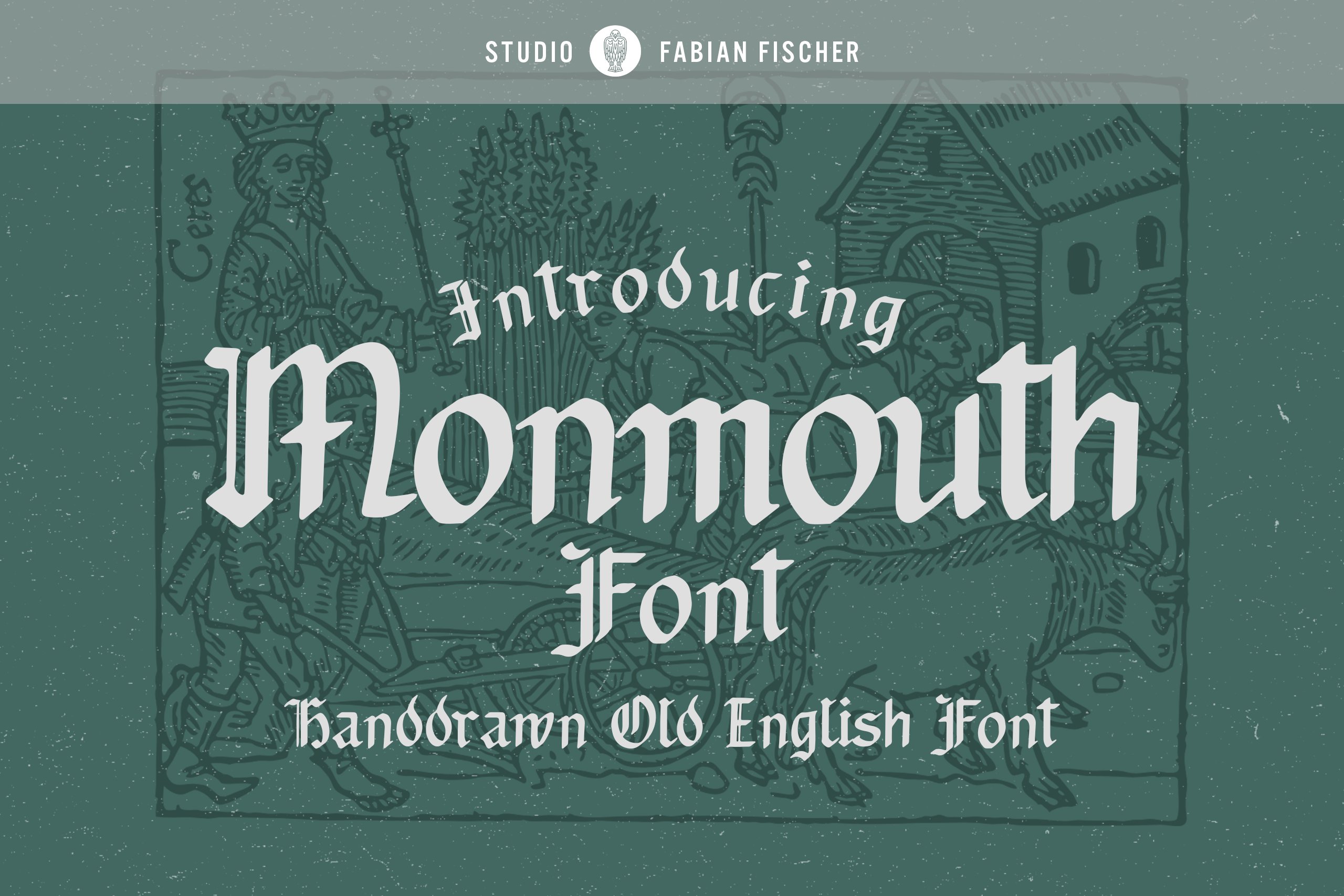 Monmouth Font - Handdrawn cover image.