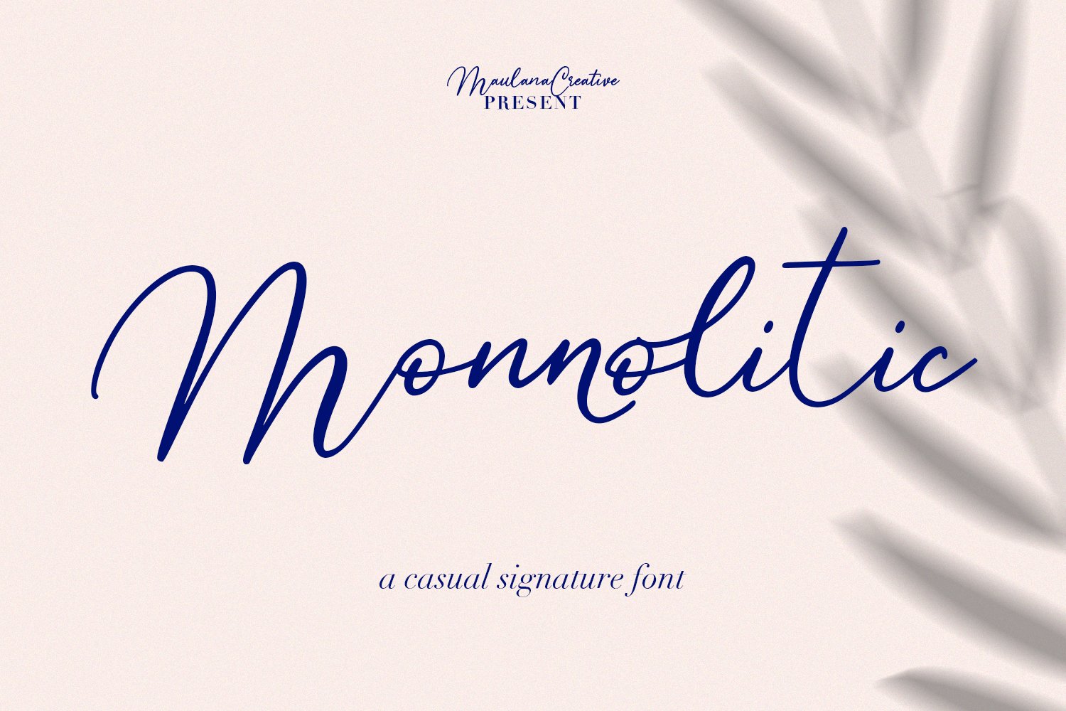 Monnolitic Casual Signature Font cover image.