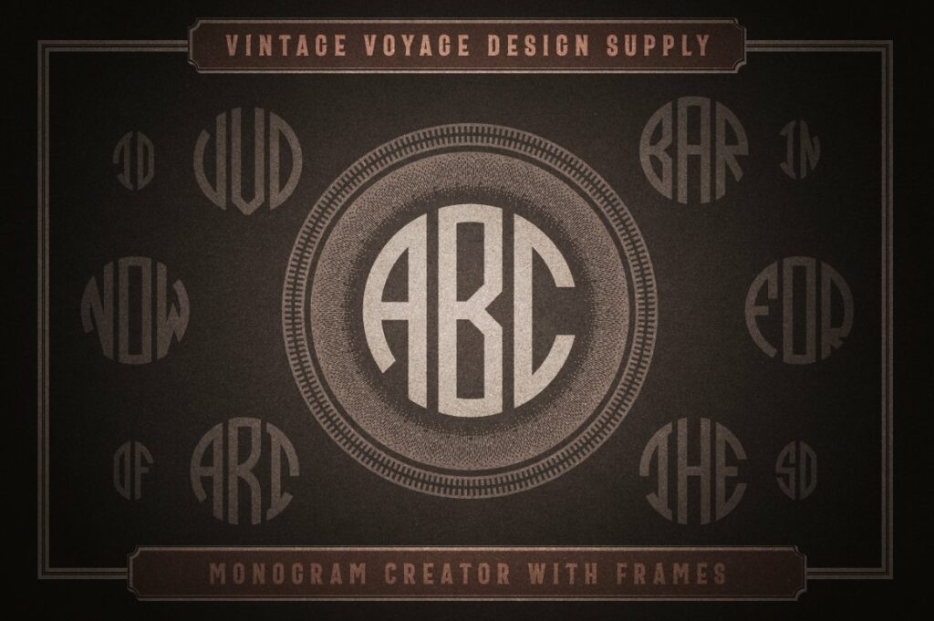 Monogram Creator with Frames – MasterBundles