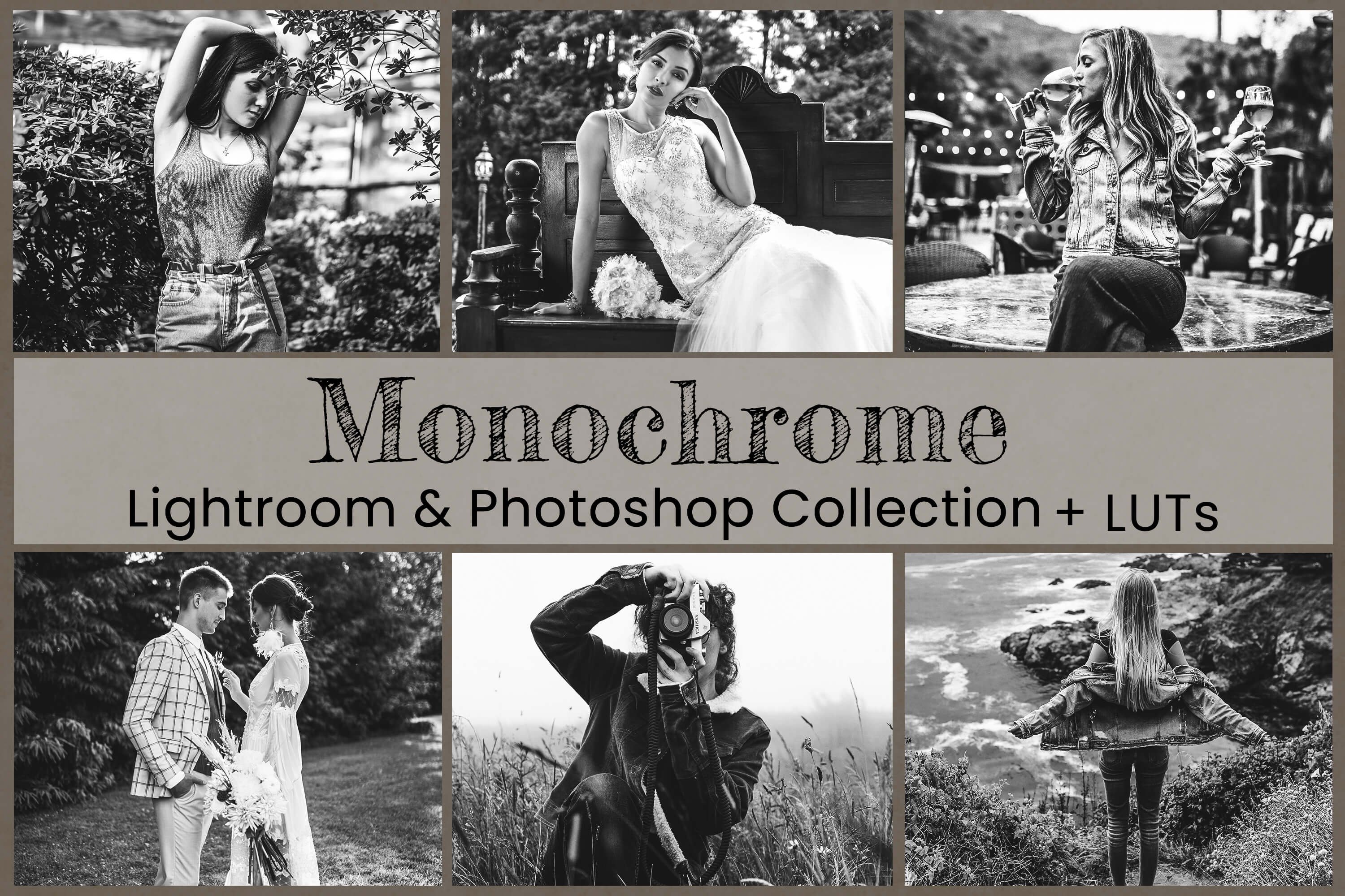 Monochrome Lightroom Photoshop LUTcover image.