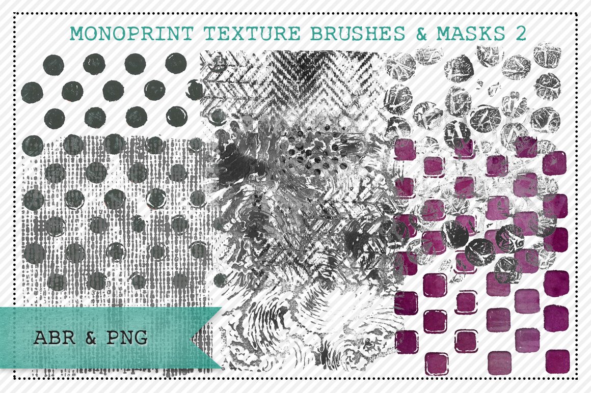Monoprint Texture Brushes & Masks 2preview image.