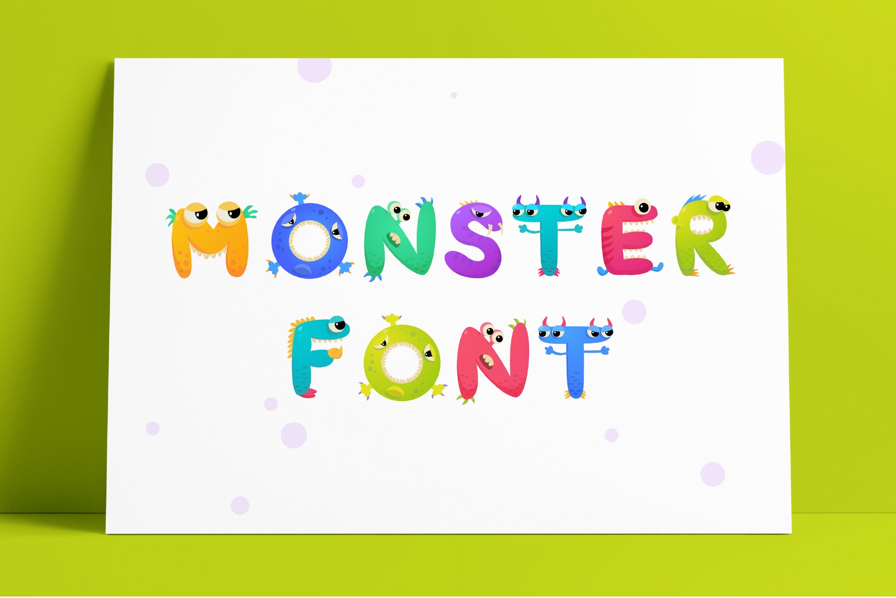 Monster Font - Color Vector Font cover image.