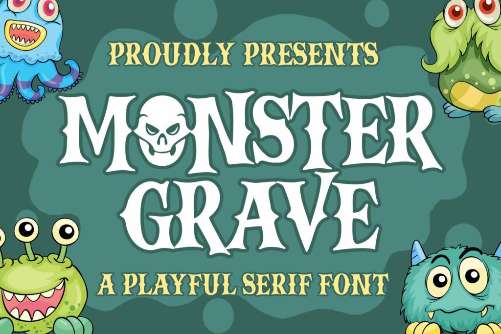 Monster Grave a Playful Serif Font – MasterBundles