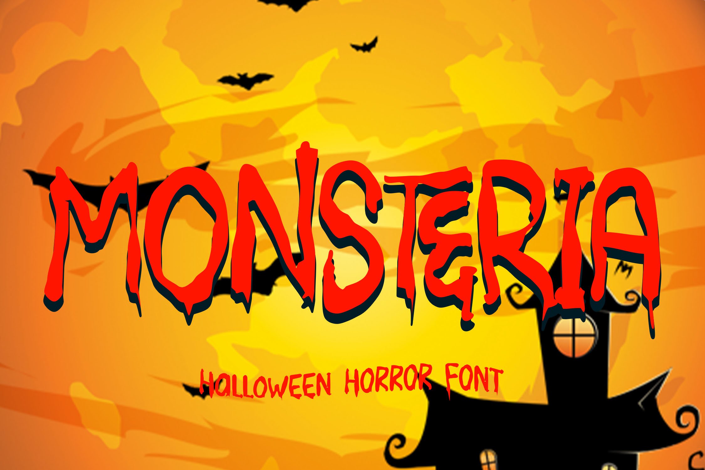 MONSTERIA - Halloween Font cover image.