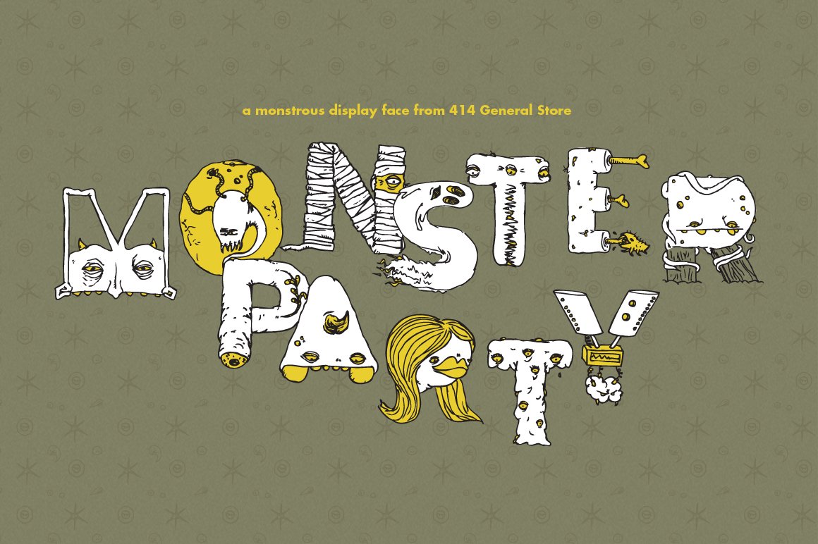 Monster Party - Typeface cover image.