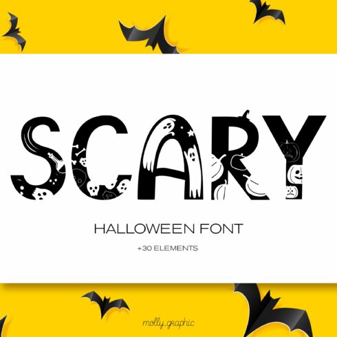 SCARY Halloween font cover image.