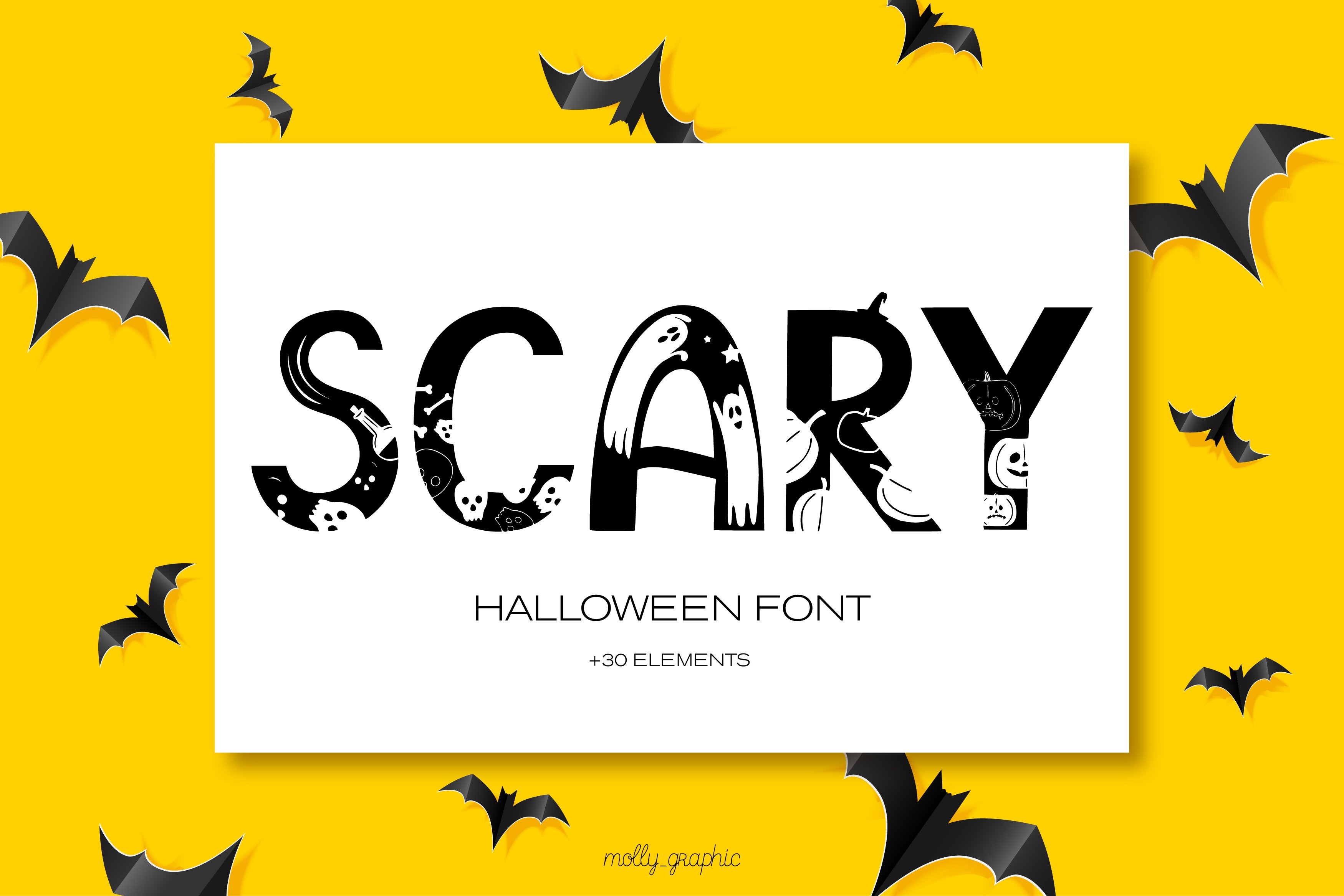 SCARY Halloween font cover image.