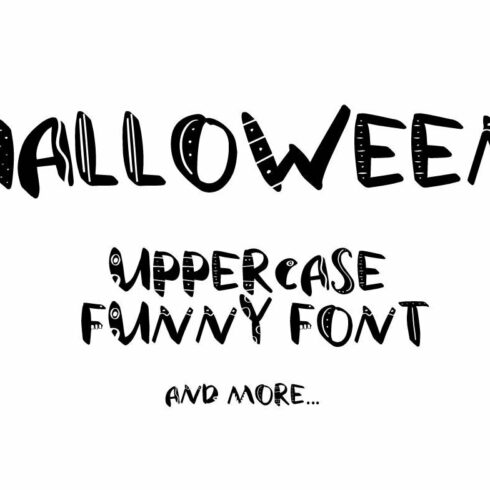 Funny uppercase font. And doodles. cover image.