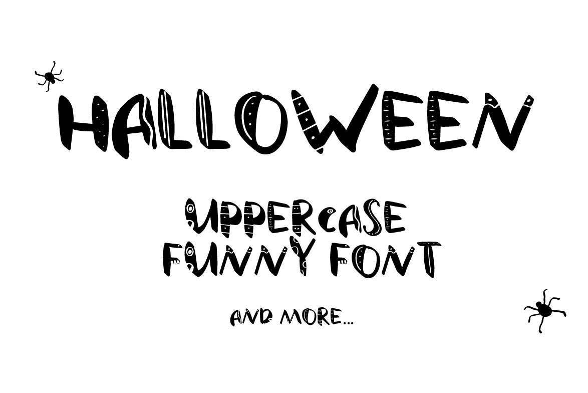 Funny uppercase font. And doodles. cover image.