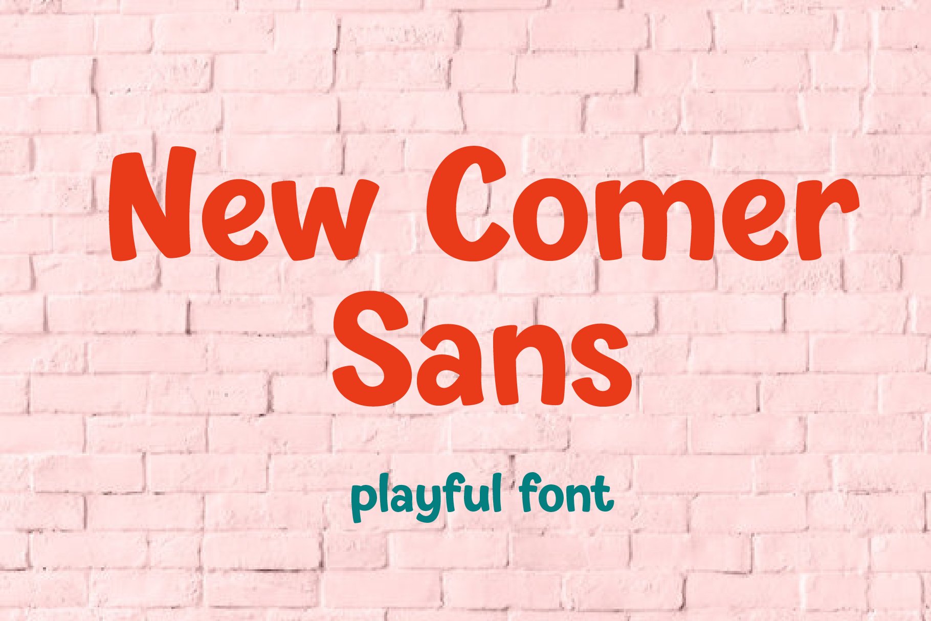 New Comer Sans - playful marker font cover image.