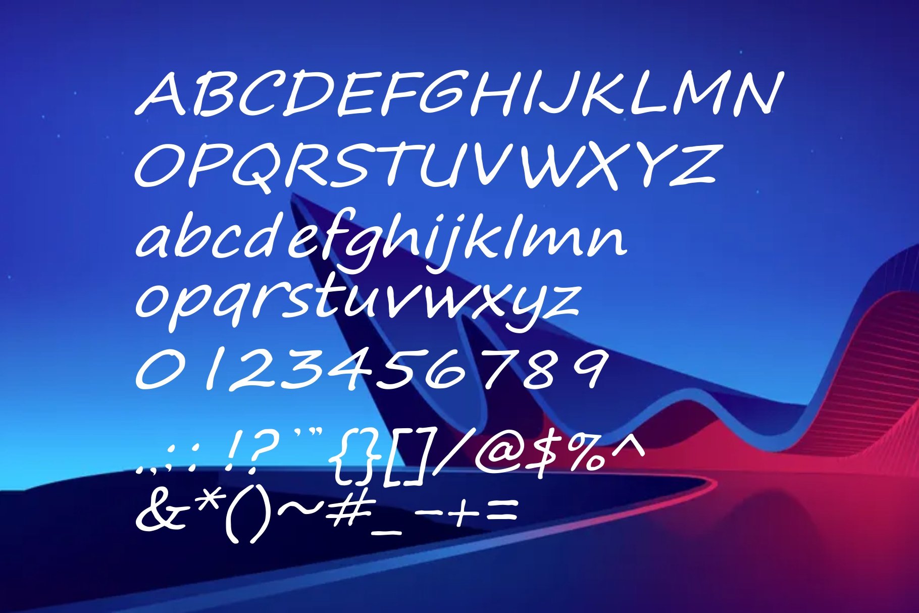 A set of letters and numbers with a blue background.