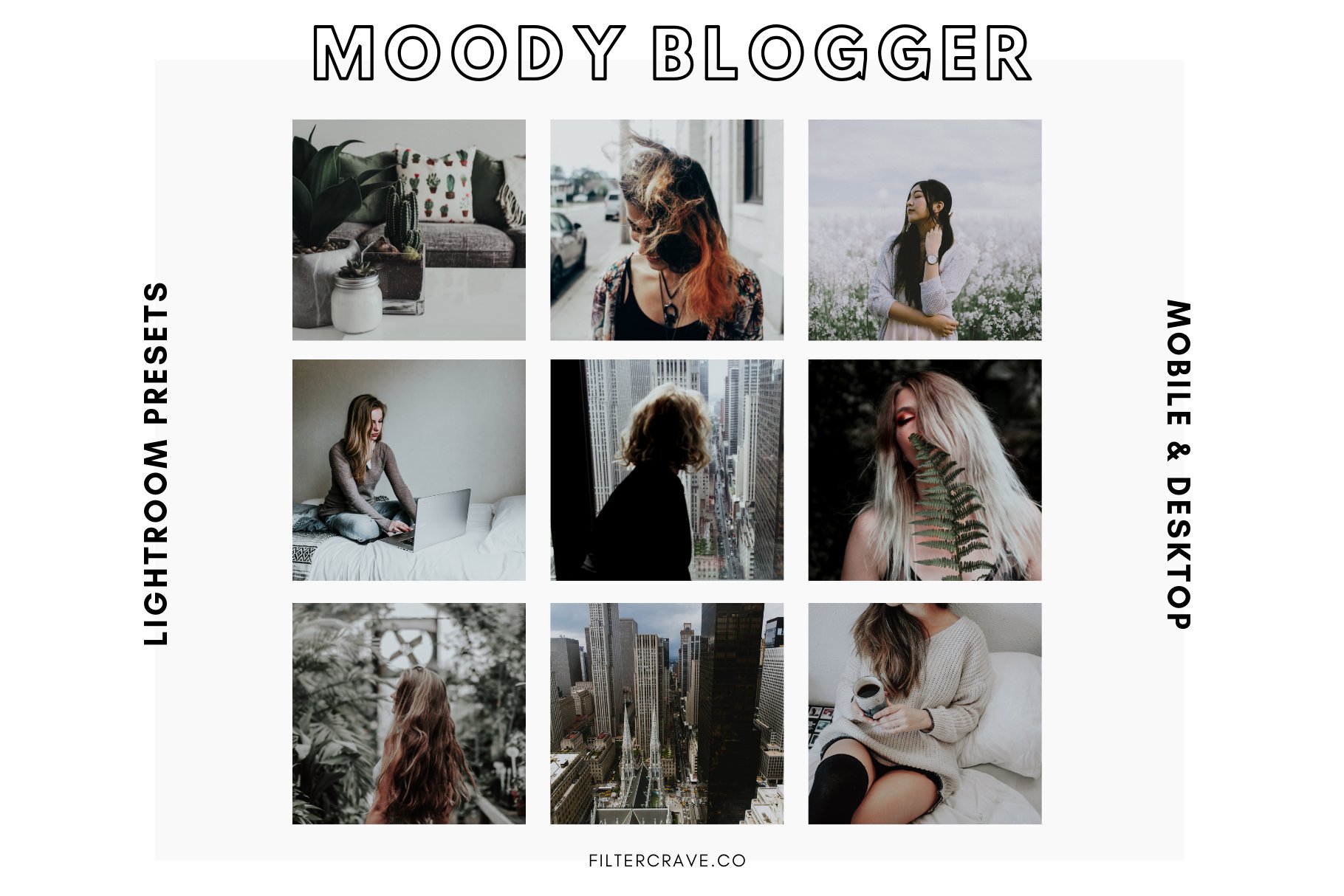 Moody Blogger Lightroom Presetspreview image.