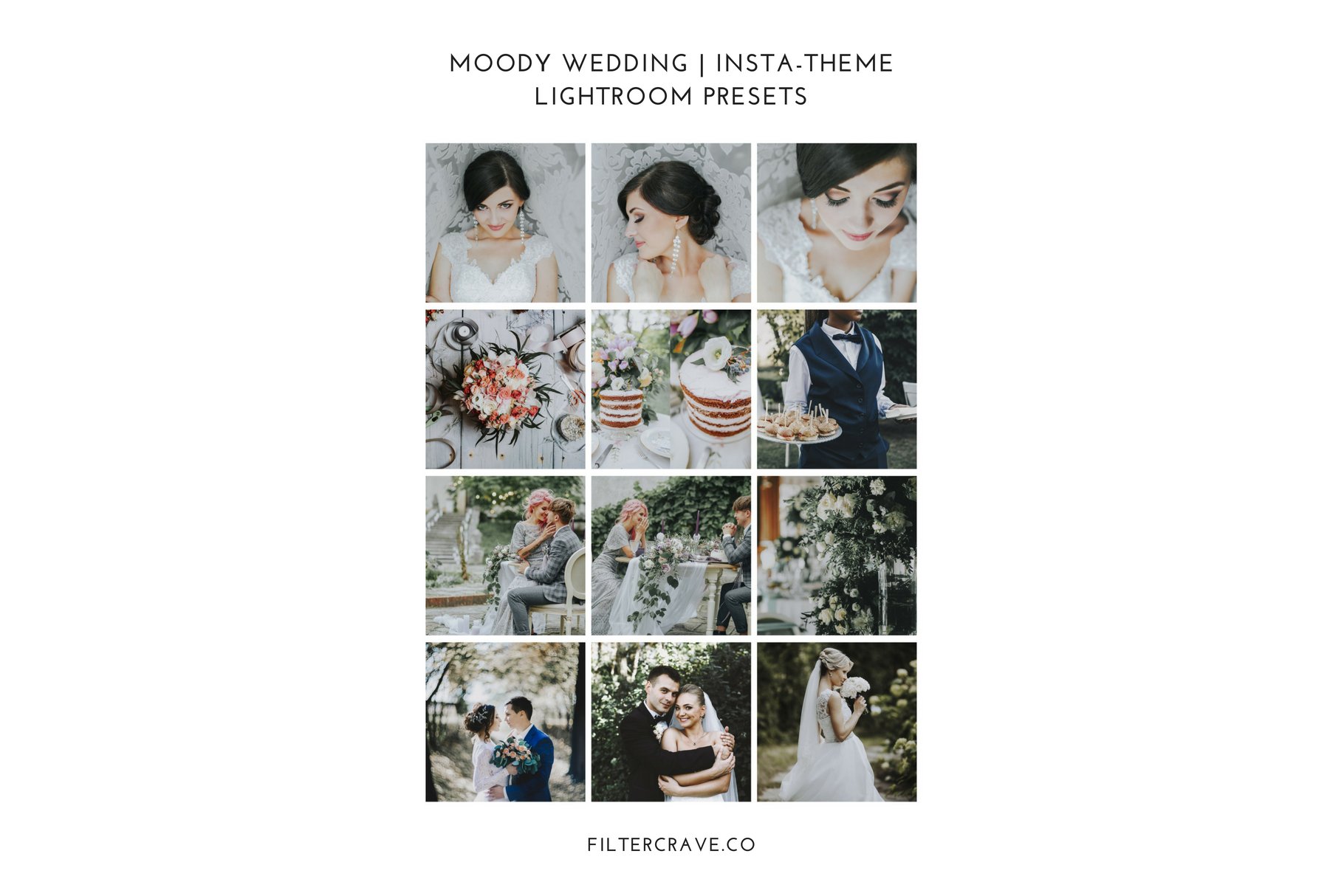 Moody Wedding Lightroom Presetspreview image.