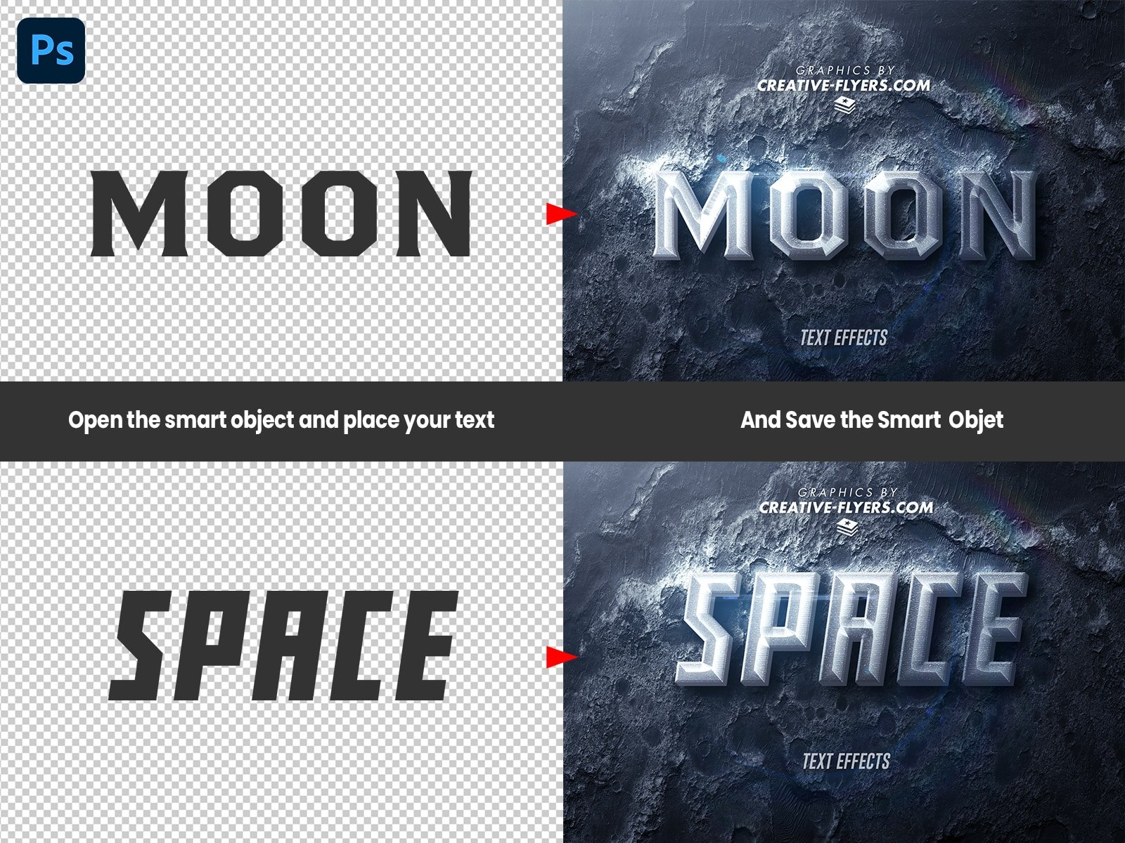 Photoshop Text Effects (Moonscape)preview image.