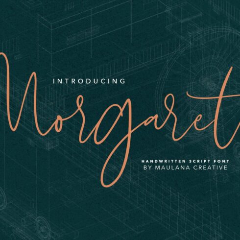 Morgarets Script Font cover image.