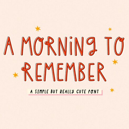 A MORNING TO REMEMBER cover image.