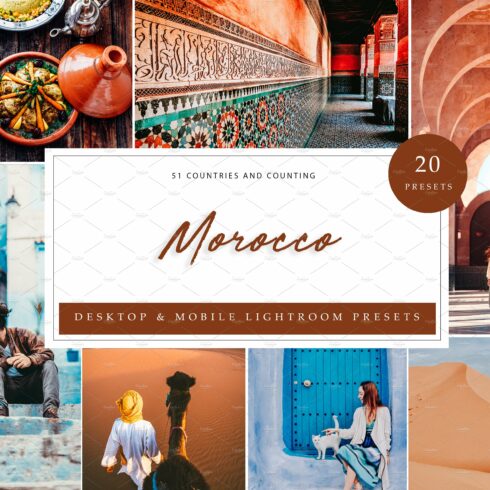 20 x Lightroom Presets, Moroccocover image.