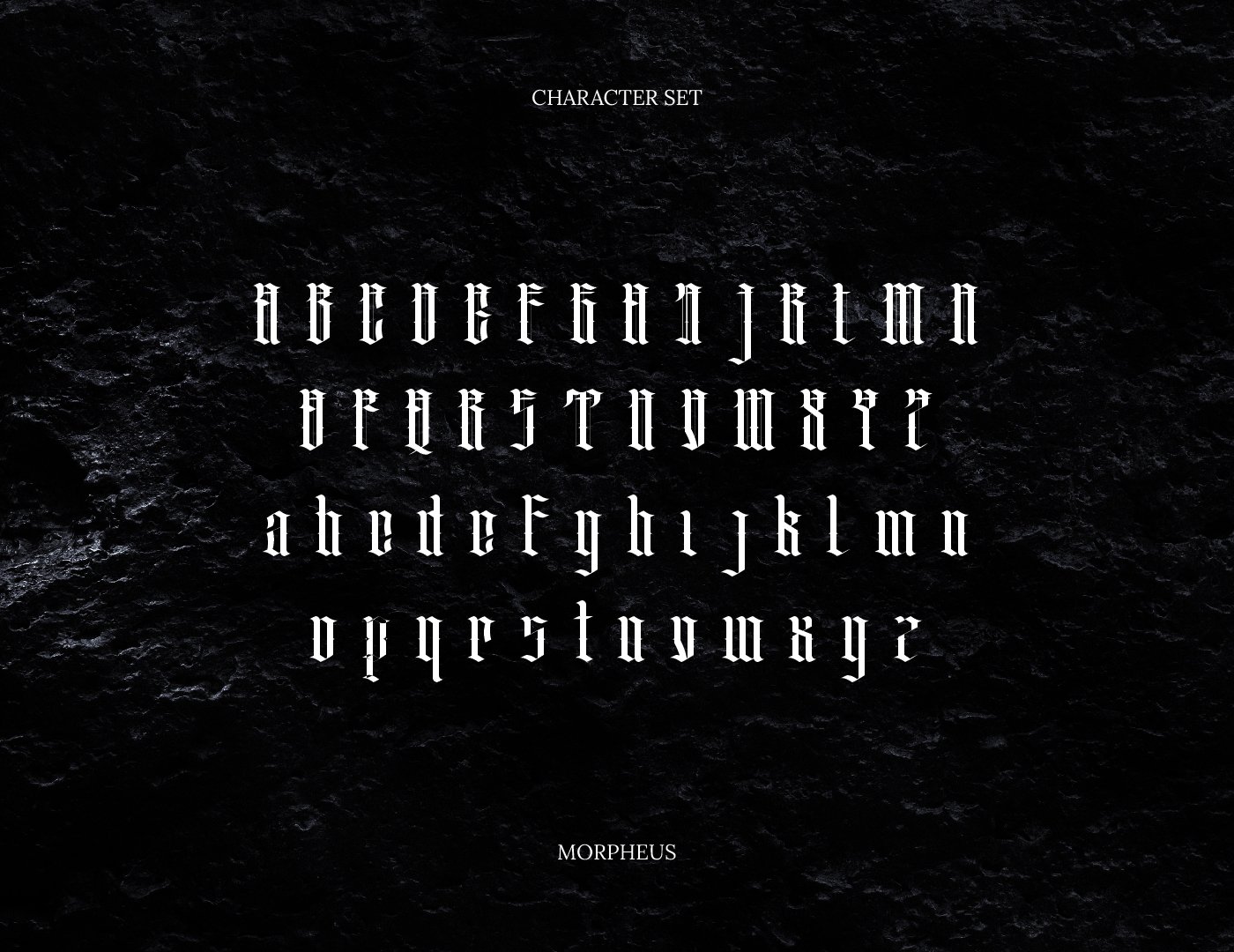 Morpheus Blackletter Typeface preview image.