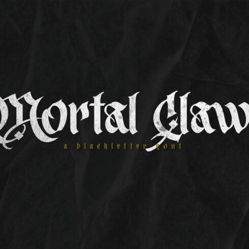 Mortal Claws - Blackletter Font cover image.