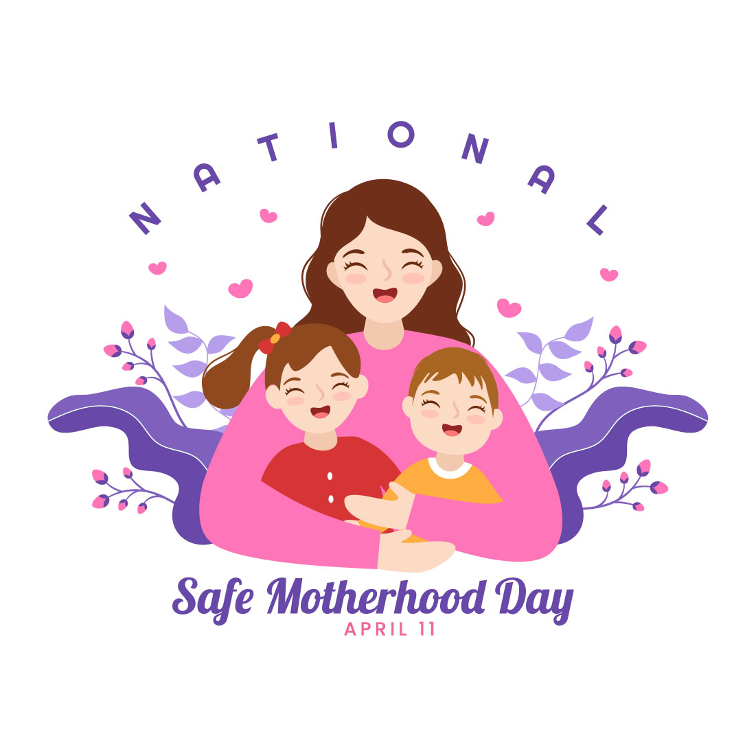 12 National Safe Motherhood Day Illustration preview image.