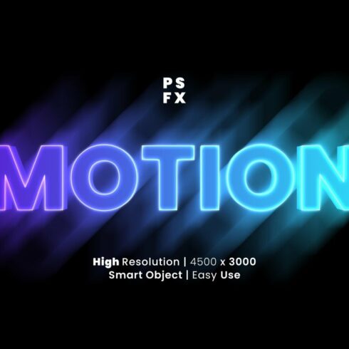 Motion Text Effect Psdcover image.