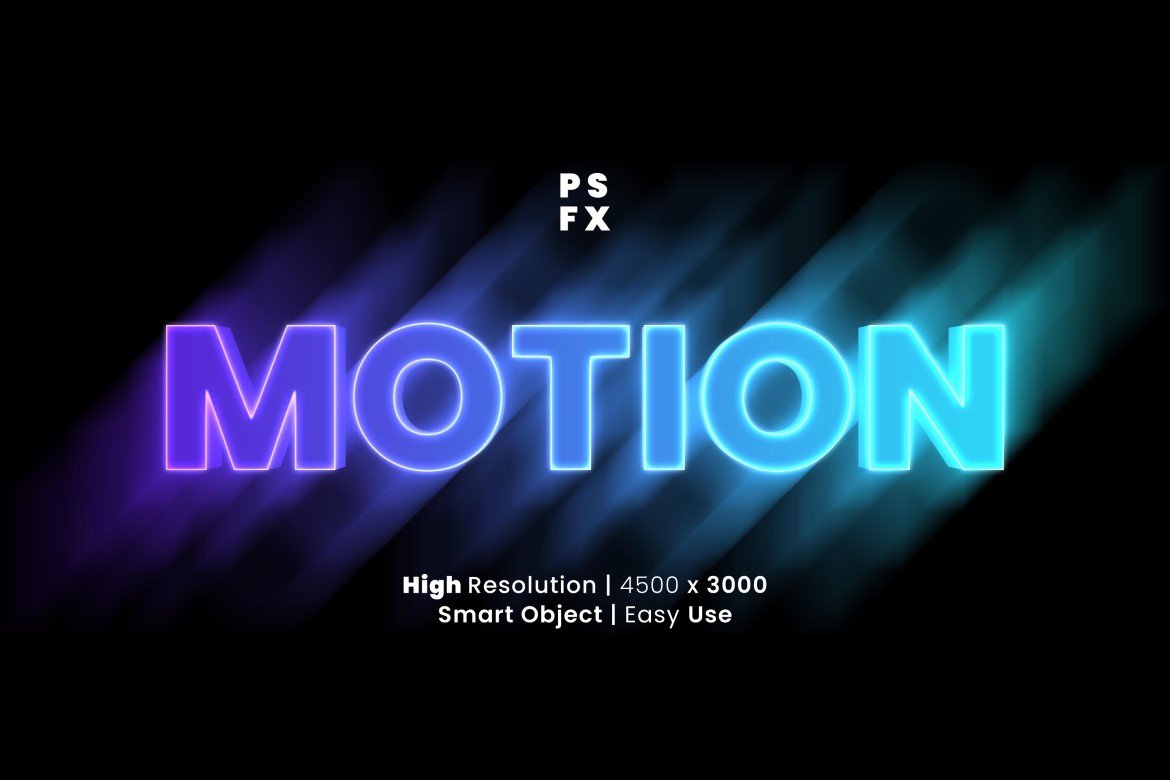 Motion Text Effect Psdcover image.