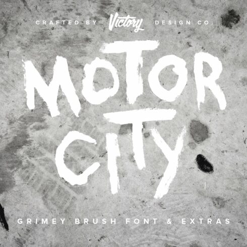 Grunge Font Hand Painted Motor City cover image.