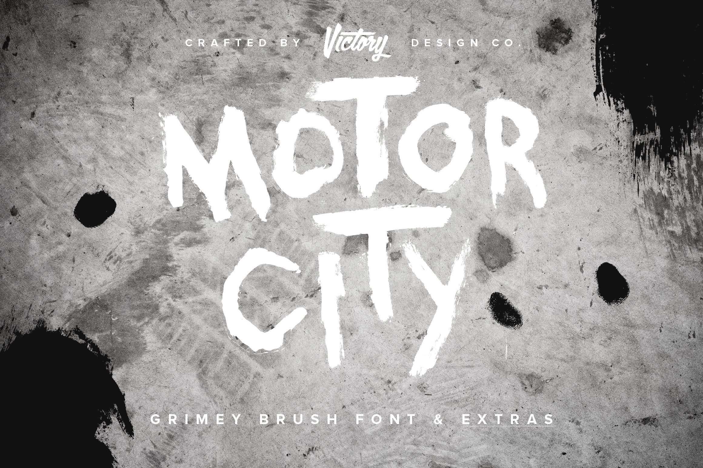 Grunge Font Hand Painted Motor City cover image.