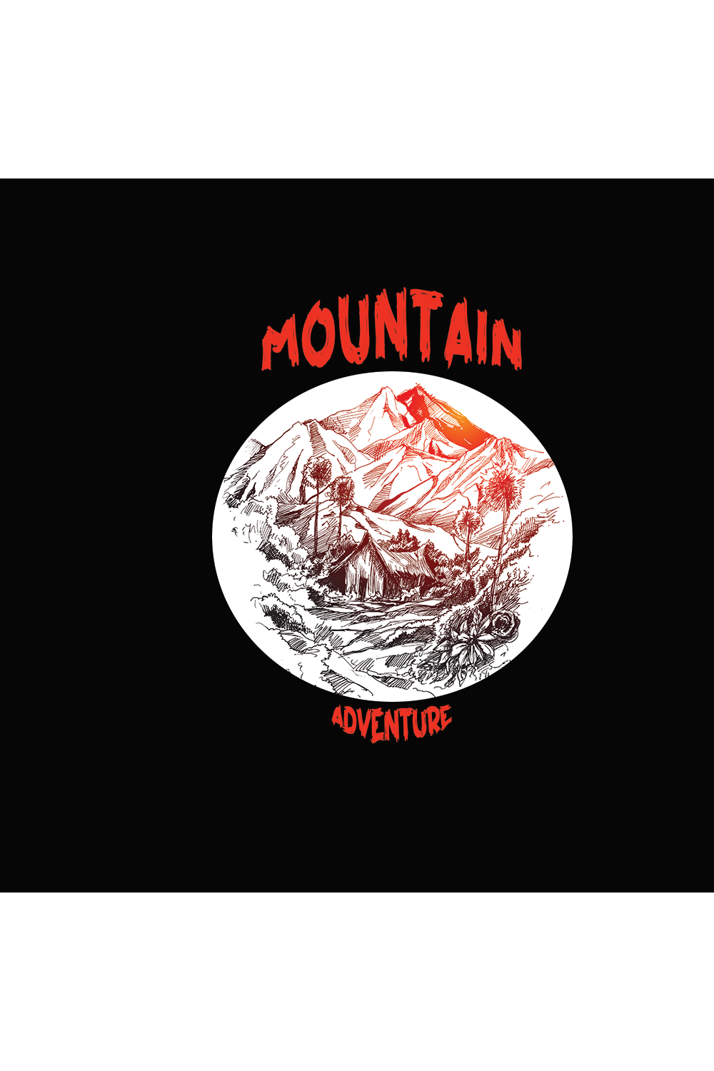 Tshirt Designs - Vintage Mountains pinterest preview image.