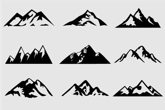 Mountain Shapes For Logos Vol 4cover image.