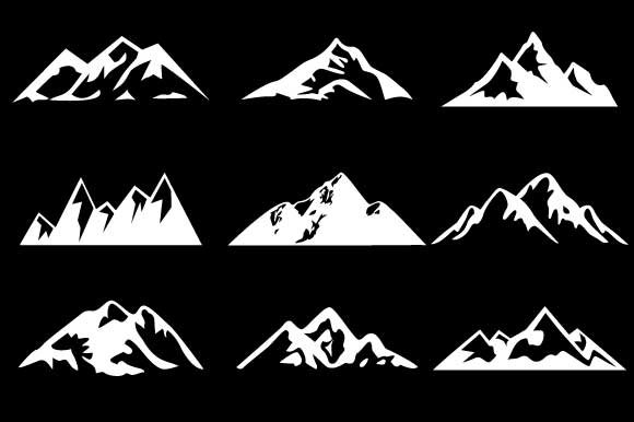 mountain shapes for logos vol 4black 540