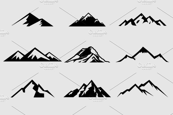 Mountain Shapes For Logos Vol 1cover image.