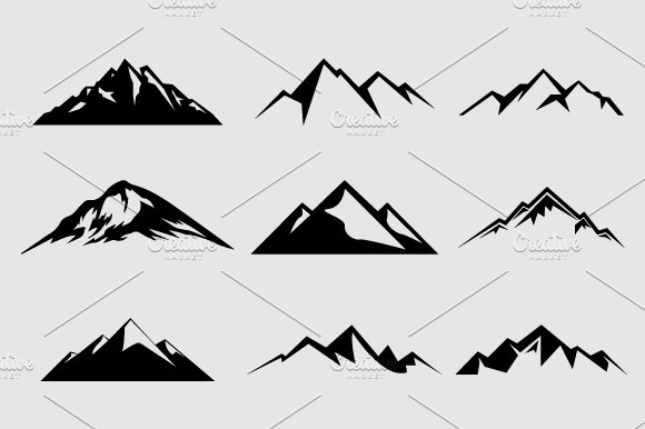 Mountain Shapes For Logos Vol 2cover image.