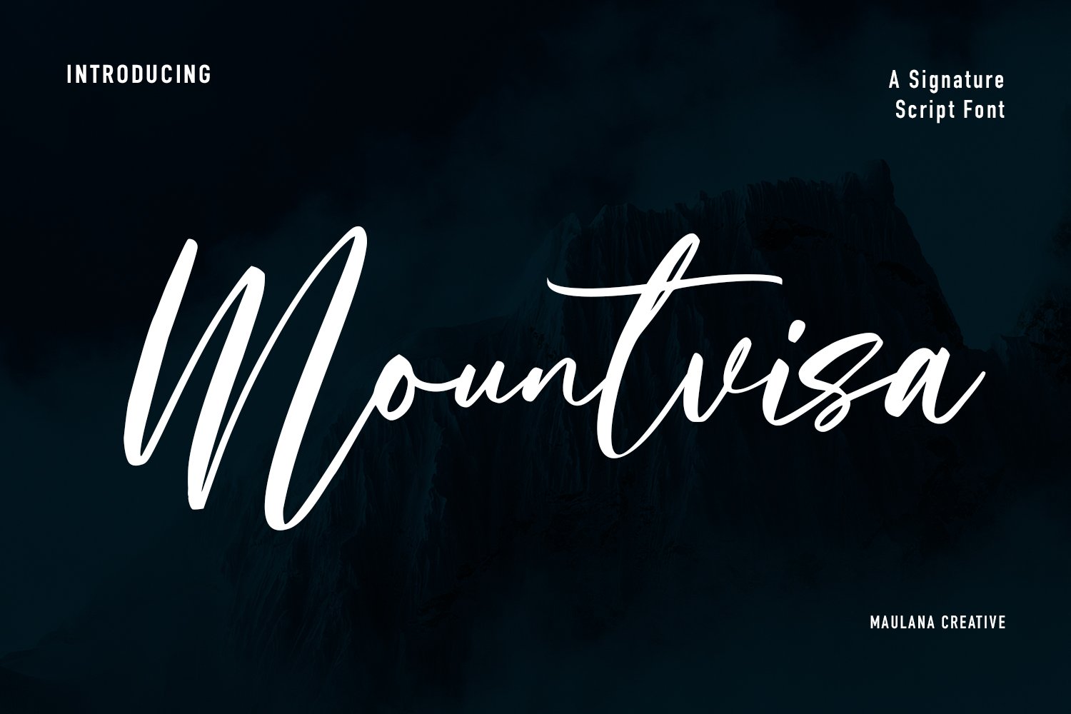 Mountvisa Script Font cover image.