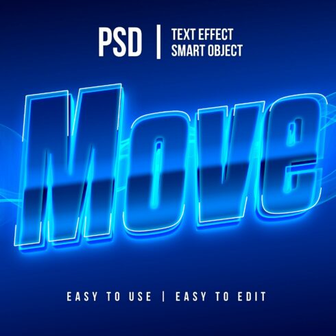 move speed editable text effect glowcover image.