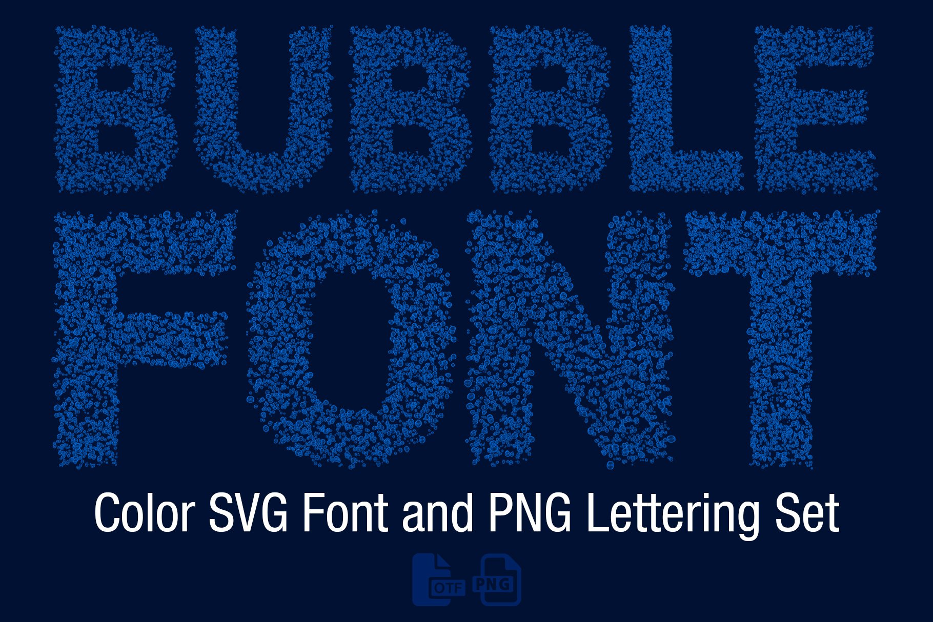 Bubble Font & PNG Setcover image.