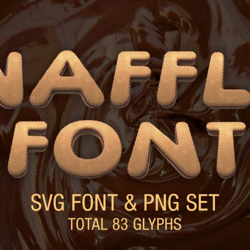 Waffle Font & PNG Lettering Set cover image.