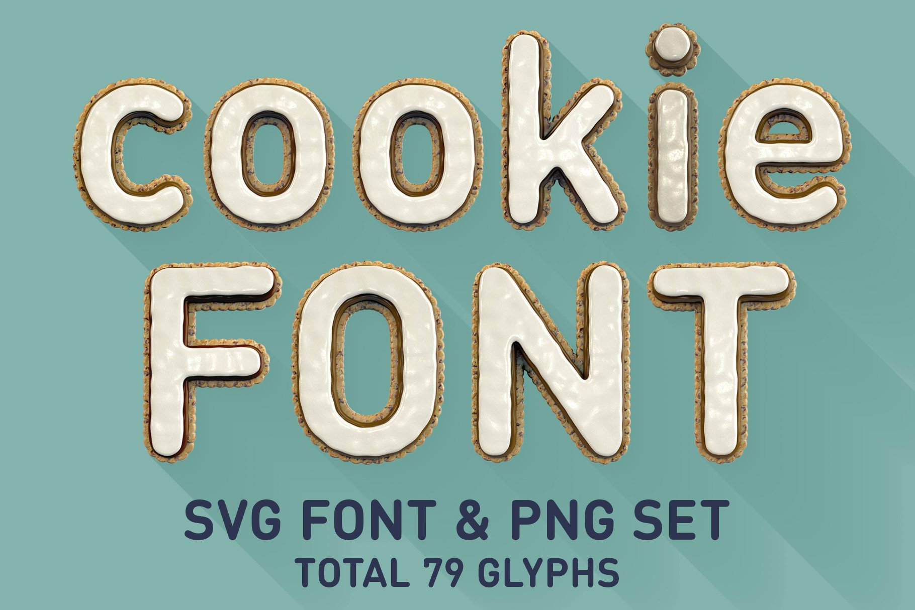 Cookie Font & PNG Lettering Set cover image.