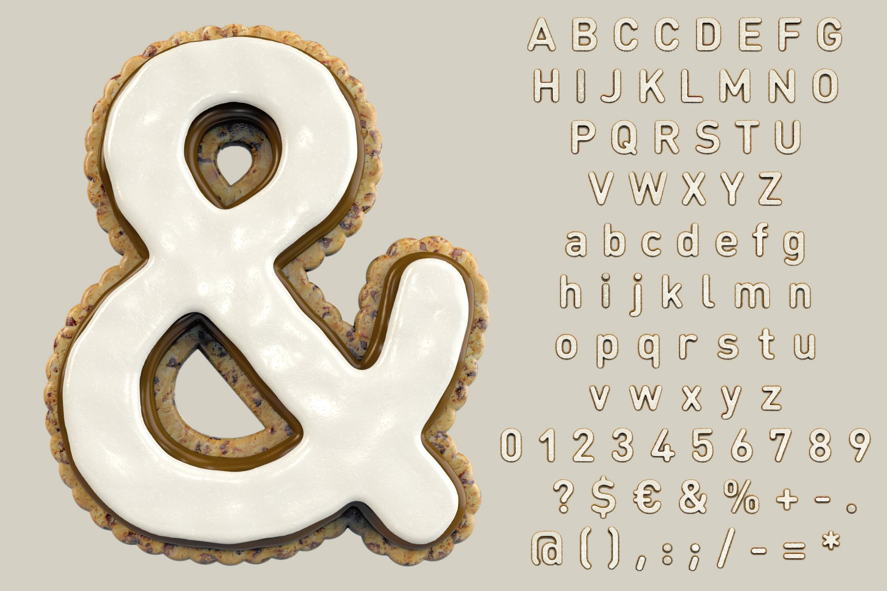 Cookie Font & PNG Lettering Set preview image.