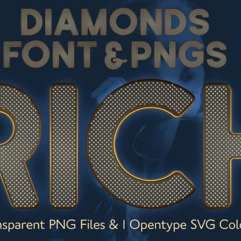 MS Diamond Bitmap Font & PNGs cover image.